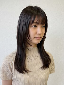 ブルートマト(BLUE TOMATO) 透明感ダークグレージュ×暗髪×20代30代レイヤー春カラー