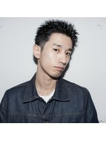 ウェルネス(Wellness) メンズカットスパイキーショートツーブロックニュアンスパーマ