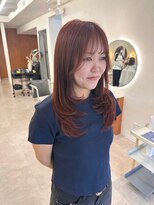 ヘアーデザインスリール(Hair Design THRIRE) ブリーチなしのダブルカラー、ピンクラベンダー