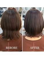 ヘアーアートシフォン 池袋西口店(Hair art chiffon)&nbsp;デザインカラーツートンカラーハッシュカット白髪ぼかし縮毛矯正