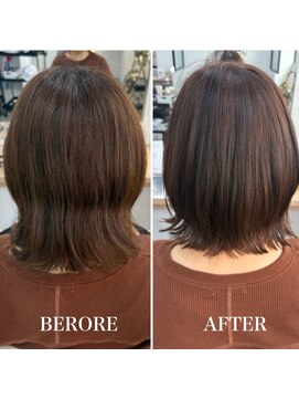 ヘアーアートシフォン 池袋西口店(Hair art chiffon) デザインカラーツートンカラーハッシュカット白髪ぼかし縮毛矯正