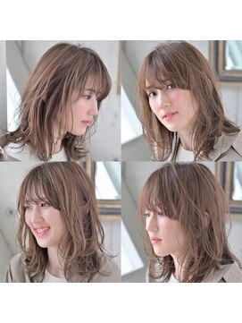 スナッグルサロン(SNUGGLE SALON) 大人かわいい小顔ミディアム/シャドールーツカラー/くすみカラー