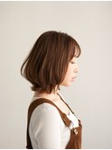 顔型別ヘアスタイル特集/マロンベージュ/Aラインボブ/銀座