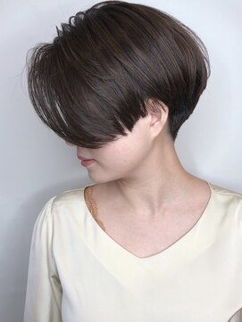 モリオフロムロンドン 原宿本店(morio from London) 【モリオ原宿】ハンサムショート前髪なし前下がり襟足刈り上げ