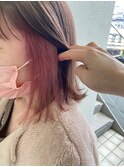 インナーカラー&さくらピンク♪