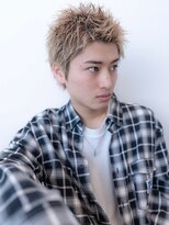 メゾンバイハバナ(maison by HAVANA)&nbsp;束感ショートハイライト波巻きツーブロックマッシュ