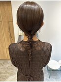 タイトな結婚式ヘアアレンジ