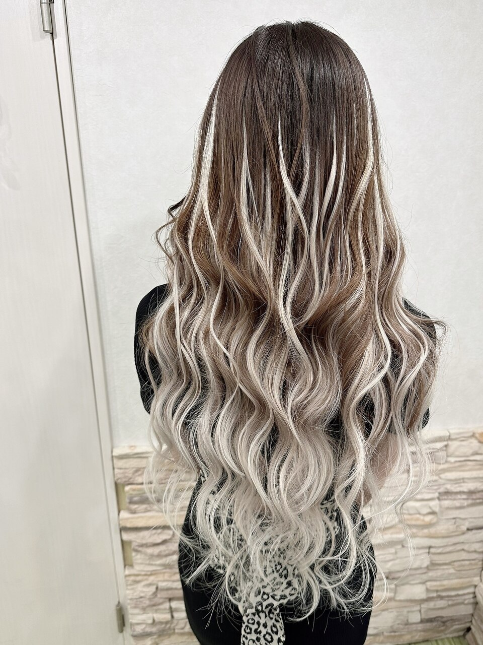 プラチナホワイト#シールエクステ#グレージュカラー#韓国#千葉