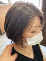 トト 船橋店(toto.)&nbsp;黒髪/グレーベージュ/レイヤーロング/前髪パーマ[西船橋/津田沼]