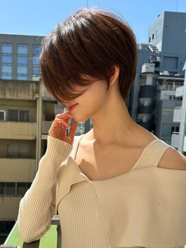 ロンド ストラーダ 心斎橋(Lond strada) ショート×ハイライト白髪ぼかし×マチルダボブ[心斎橋]