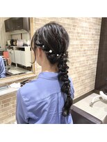 ヘアスペース エアリス(Hair space Earth)&nbsp;編みおろしヘアアレンジ