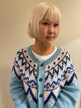 カンナ オーガニック ヘアデザイン(CANNA ORGANIC & HAIR DESIGN) 【CANNA/代官山/ケアブリーチ】ブロンド前上がりボブ