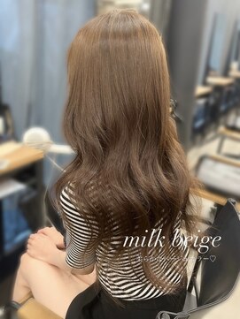 アリュウル 表参道(ALLURE) 大人可愛い艶カラー＊ミルクベージュ/ブリーチ無しカラー