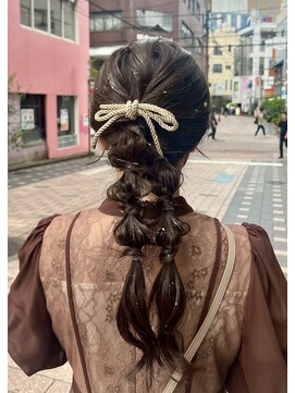 エミュ 天文館店(eMu) 2つ結び+編みおろし.*