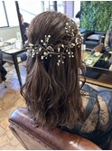 王道フェミニンハーフアップ◎