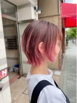 ロム(ROM) コーラルピンクショートボブ