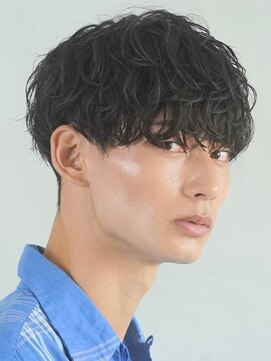 エリマ 横浜西口(elima) メンズ横浜西口緩めシャドウパーマ刈り上げマッシュスタイル