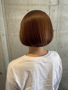 ロッカ(ROCCA) まろやか丸みボブ×キャラメルグロウ