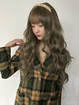 メゾンアクア 表参道(Maison ACQUA) ☆ブリーチなしダブルカラー オリーブ オリーブベージュ ボブ