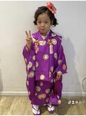 横浜駅／七五三着物ヘアアレンジ／3歳髪型7歳髪型／キッズこども