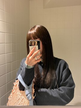 コンパクトバング+オリーブグレージュ