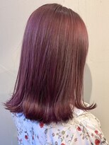 ベルヘアーデザイン 堺東(Belle hair Design)&nbsp;ハイトーンワインレッドイルミナカラー20代30代40代堺東