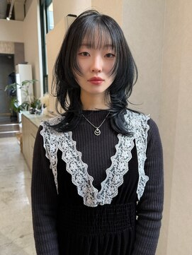 バランス ハレまち通り岡山駅前店(balance.) ブルーブラック×ミディアムレイヤー
