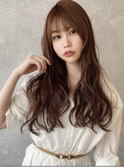 ［KAZUKI］韓国風◎ゆるふわロング×ピンクブラウン　20代30代◎