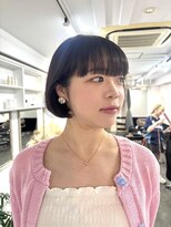 アオ(AO。)&nbsp;内巻きボブ/ボブ/切りっぱなしボブ/ボブパーマ/ワイドバング