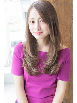 アフロート ギンザ(AFLOAT GINZA) AFLOAT明日香の小顔 似合わせカット ベージュカラー 伸ばしかけ