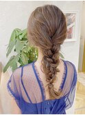 【Lond佐野】人気オーダー 編みおろしダウンヘアアレンジ結婚式