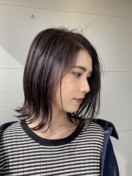 イースタイル 志都呂店(e-style com’s hair) 【外ハネボブ/ナチュラルピンク】 #こなれヘア# 透明感#艶感