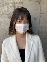 アルカナ 明治神宮前原宿(ARCANA)&nbsp;外ハネボブ◎イエローベージュインナーカラー