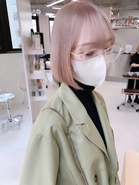 リンドトウキョウ ウメダ(LINDO TOKYO) R10_艶々ペールピンクベージュ/ハイトーン/Wカラー/艶カラー