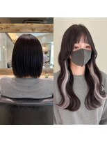 リゼル シブヤ(RISEL SHIBUYA) 自然なロングヘアとイヤリングカラー