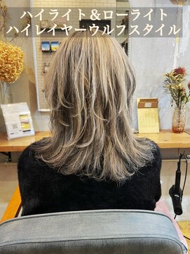 ラグシス ザ ヴィンテージ(LUXIS THE VINTAGE) 【ダブルカラー】ハイライト＆ローライトウルフ