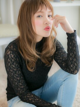 モッズヘア 越谷(mod's hair) オン眉暖色系カラーくせ毛風ウェーブパーマc5越谷10代20代30代