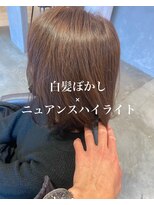 ドルセプラタ(Dulce plata) 大人可愛い白髪ぼかしグレイカラーニュアンスハイライトカラー