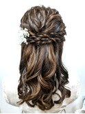 結婚式・パーティーお呼ばれ/ハーフアップ/ヘアアレンジ