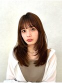 レイヤーミディアムベージュブラウンマロン透明感10代20代30代
