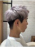 メンズカットブリーチダブルカラーハイライトハイトーンショート