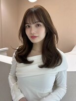 ジーナ 京都河原町(Zina)&nbsp;髪質改善＊ワイドバングベージュミディ＊美髪【Zina河原町】