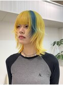 ◎ブロンドハイトーンカラーデザインカラーアンブレラカラー金髪