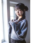 お団子サイドハーフアップ