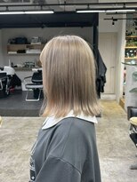 エガオ 藤沢店(EGAO)&nbsp;ミルクティーベージュくすみベージュダブルカラーハイトーン藤沢