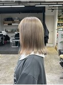 ミルクティーベージュくすみベージュダブルカラーハイトーン藤沢