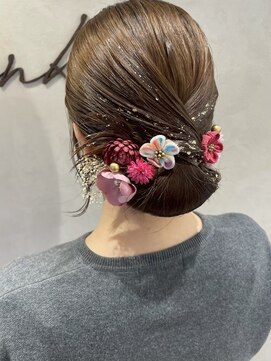 ヘアセット/ヘアアレンジ/タイトヘア/タイトシニヨン/シニヨン