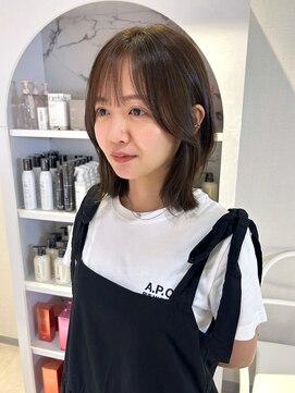 アム(amu) ボブレイヤー/くびれボブ/まろやかベージュ