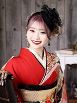 アルバム 銀座(ALBUM GINZA) 着物ヘアロング前髪カットおくれ毛_F31377