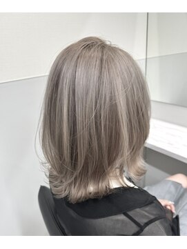 ヘアーメイク ロン(Ron) 青木/小顔くびれウルフレイヤー/ミルクティーグレージュ/長野